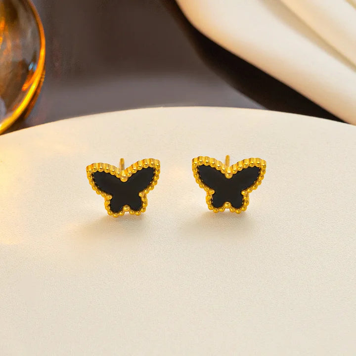 Black Butterfly Earrings