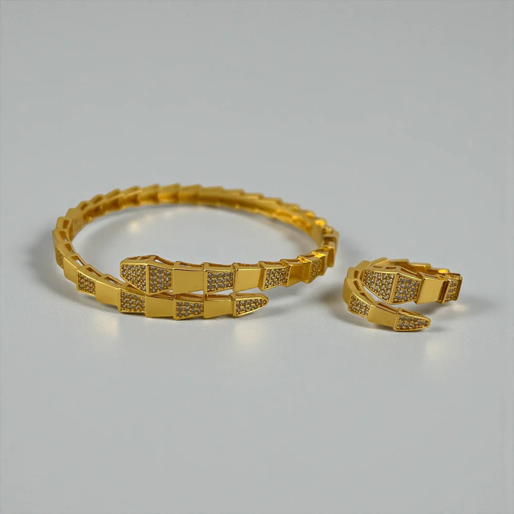 BVULGARI “Serpent Luxe Set” – ring and bangle