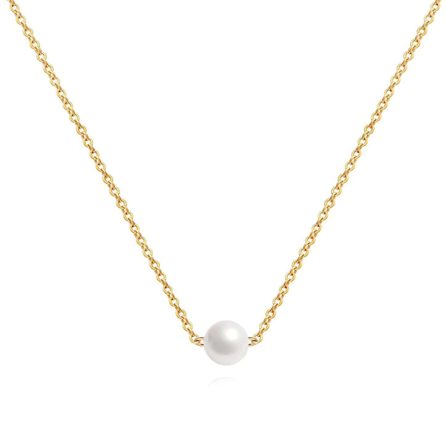 18K Gold Plated Pearl Necklace