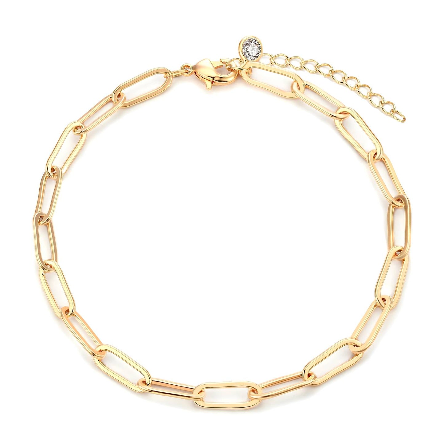 18K Gold Plated Bracelet + Necklace Chain Set