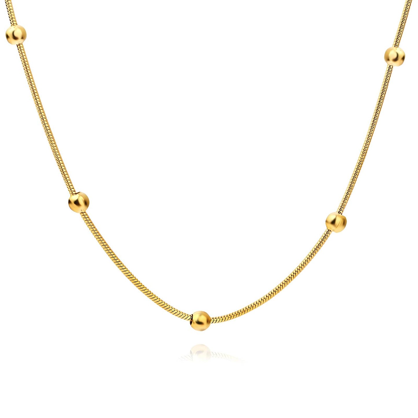 18K Gold Plated Ball Necklace