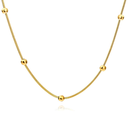 18K Gold Plated Ball Necklace