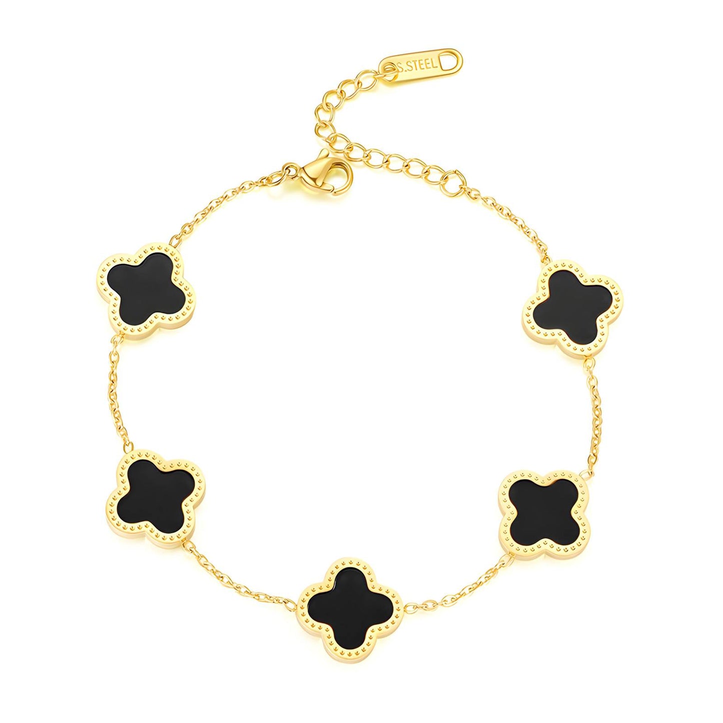 18K GOLD PLATED "FOUR-LEAF CLOVER" BRACELET