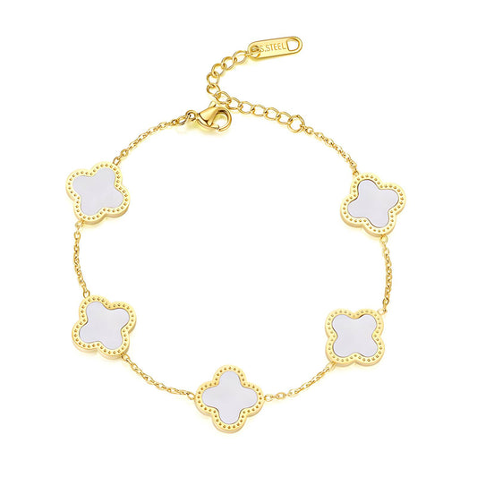 18K GOLD PLATED "FOUR-LEAF CLOVER" BRACELET