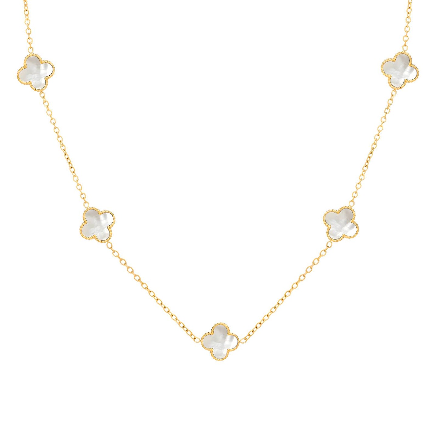 18K GOLD PLATED "FOUR-LEAF CLOVER" NECKLACE