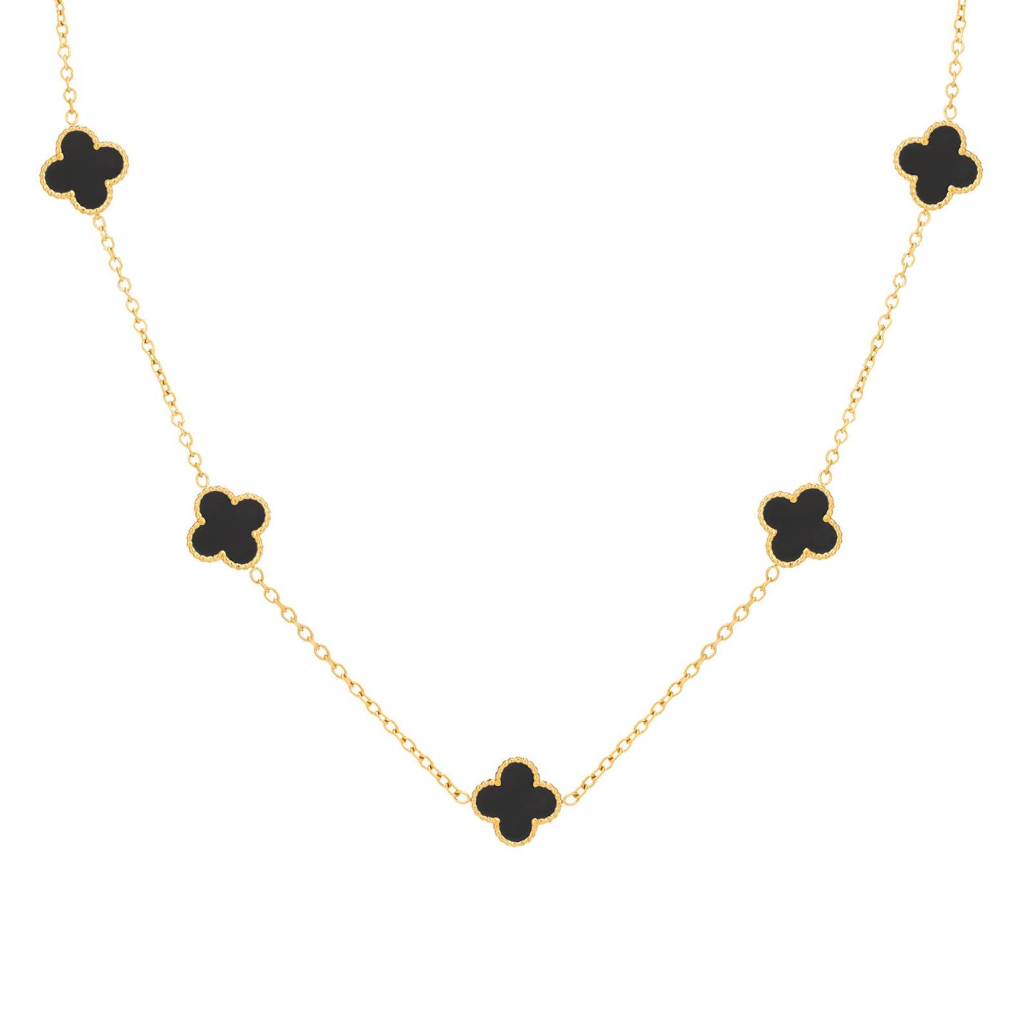 18K GOLD PLATED "FOUR-LEAF CLOVER" NECKLACE