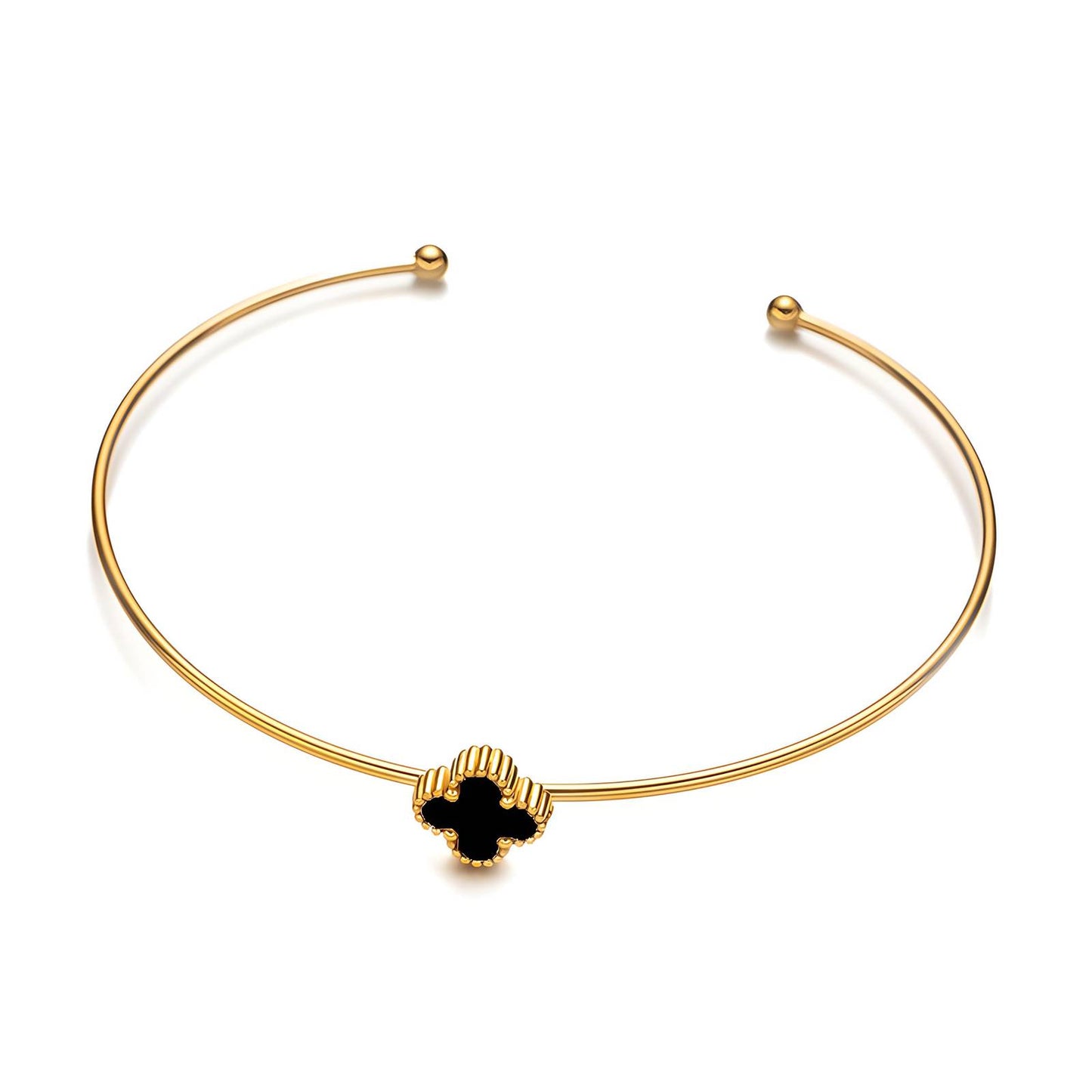 18K GOLD PLATED "FOUR-LEAF CLOVER" BRACELET