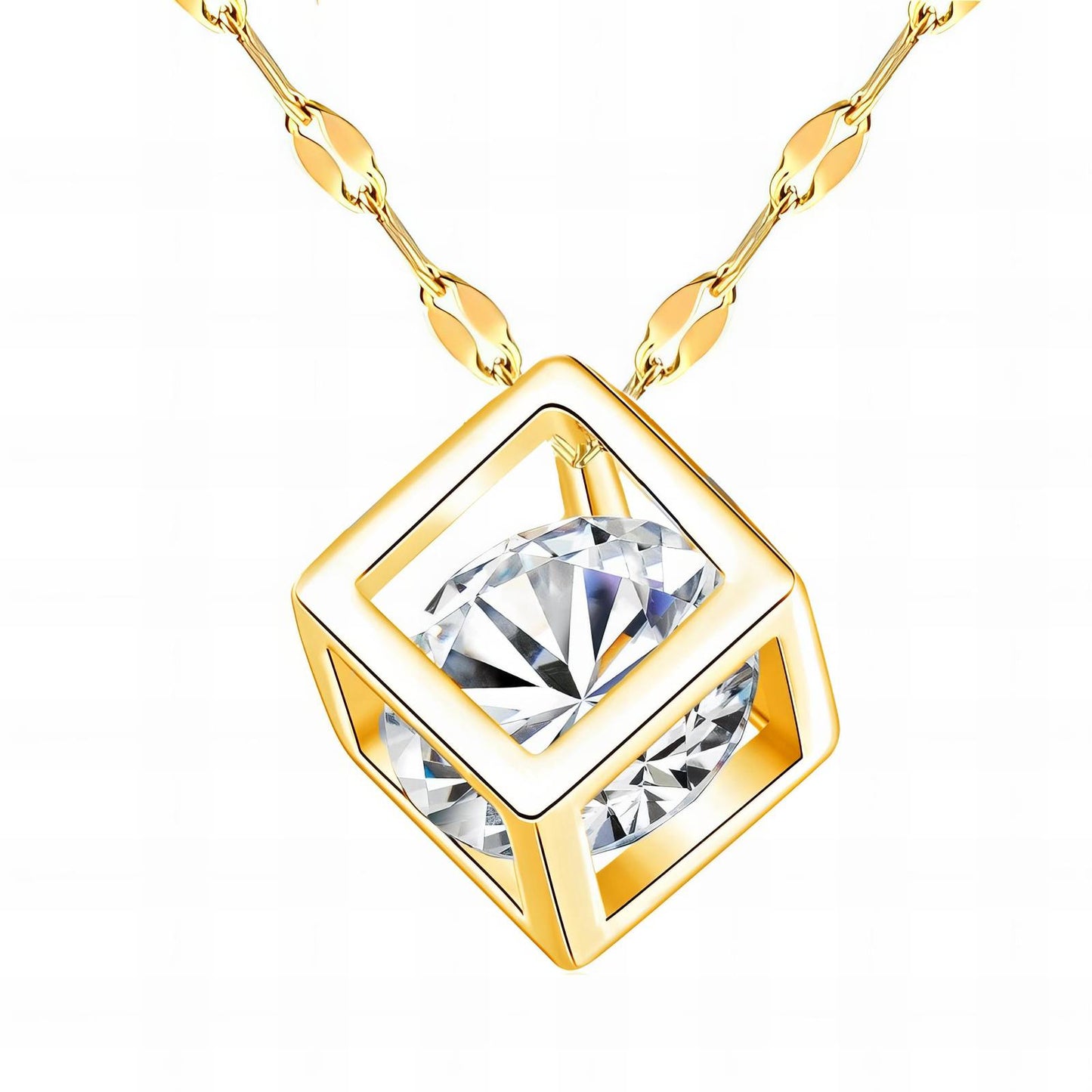 Dainty Cube Necklace