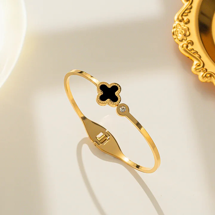 Small Black Clover Bangle