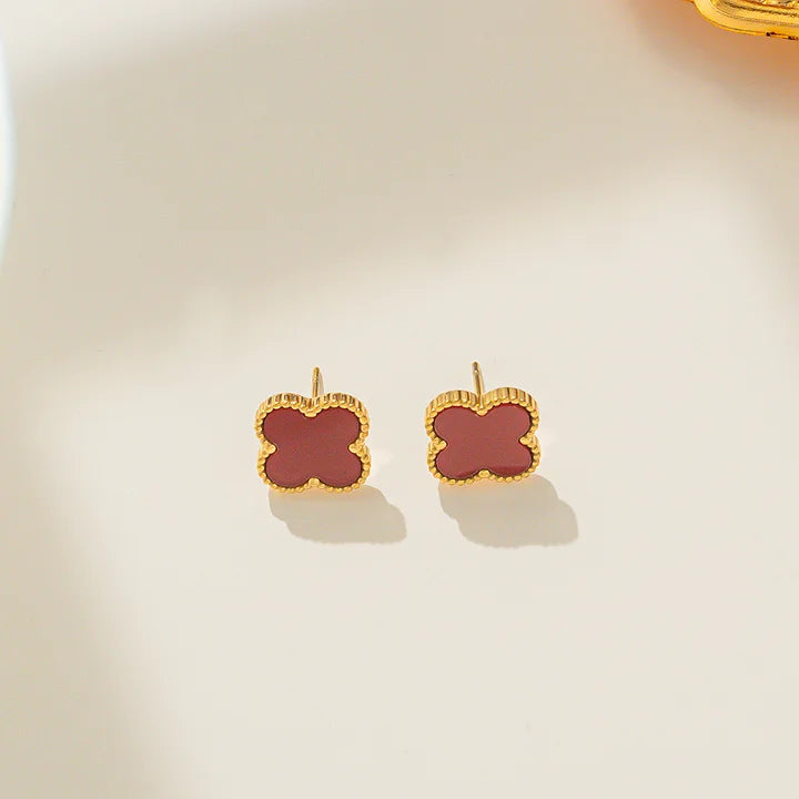 Burgundy "Van Cleef" Earrings