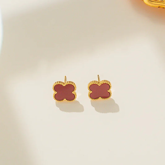 Burgundy "Van Cleef" Earrings
