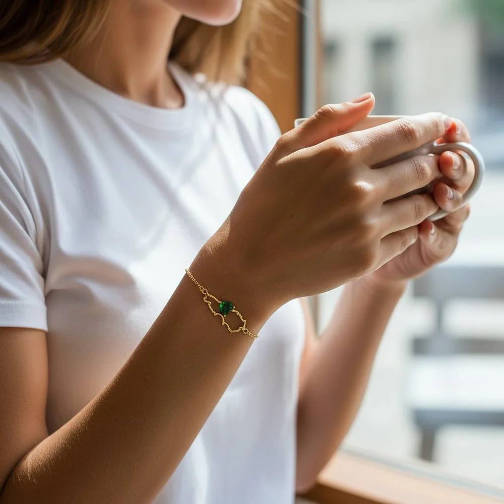Lebanon Love Bracelet – Green Heart Edition